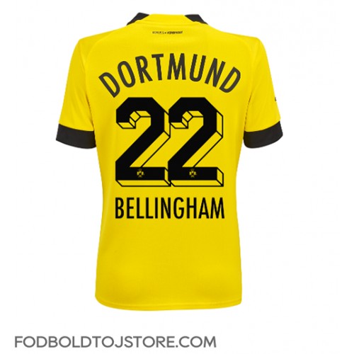 Borussia Dortmund Jude Bellingham #22 Hjemmebanetrøje Dame 2022-23 Kortærmet
